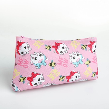 Cosmetic bag with lightning, pink/multi -colored color