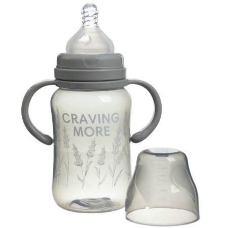 Bottle for feeding, wide throat Little World Collection, 270 ml., With handles-9
