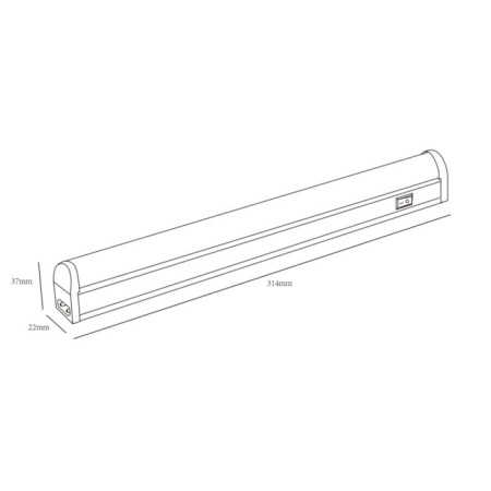 Linear LED lamp ERA LLLED-01, 314x22x37 mm, IP20, 4W, 380LM, 6500K, white-7