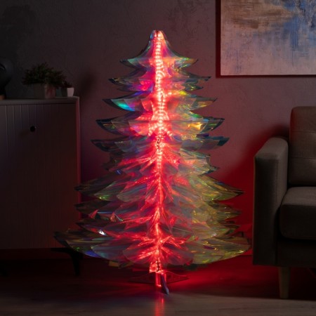 LED figure "Christmas tree" 100 × 130 × 100 cm, plastic, control from the application, USB, glow RGB-4