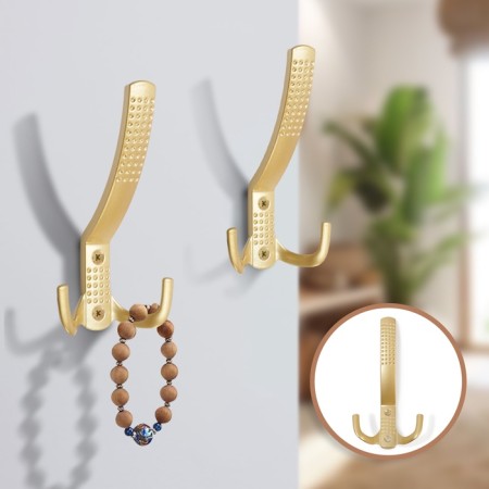 Hook furniture tundra TKT001, three -rod, matte gold-1