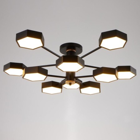 Chandelier 1318/10BK LED 240W 3000-6000K Black 87x90x25 cm Bayerlux-1