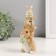 Polystone souvenir "Pyramid - Bunnies with Easter egg and bird" 8.5x6x17.5 cm