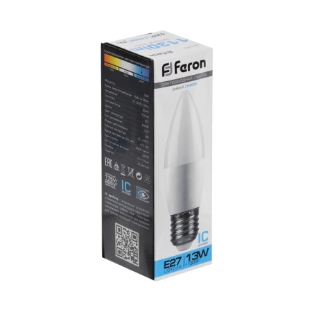 LED LED Feron (13W) 230V E27 6400K C37, LB-970-2