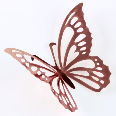 Set for decorating "butterflies", set 12 pcs, color pink gold-2