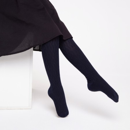 Pantyhose children, dark blue color, height 122-128-1