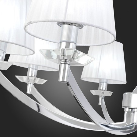 Suspension lamp ST LUCE. SL1756.103.08. Bello. 8x40 watts, E14, 90x90x35 cm, chromium color-7