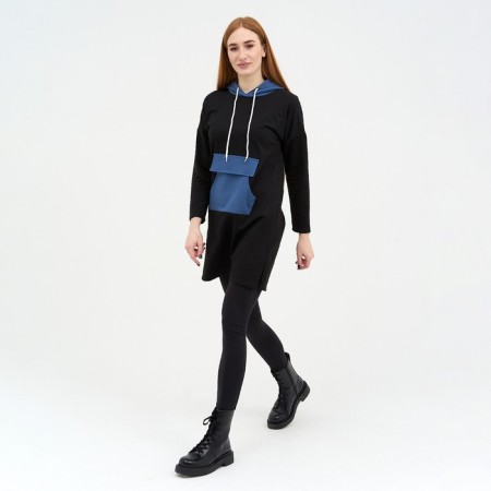 Feminine sweatshirt, black color/indigo size 46