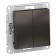 Switch SE AtlasDesign, 10 A, 2 keys, CC. 5, mechanism, mocko color