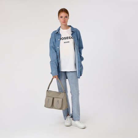 Bagon-tout on lightning, 3 outer pockets, light-gray color-7