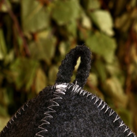 A hat for a bath with embroidery "Huge Good luck" Dark-2