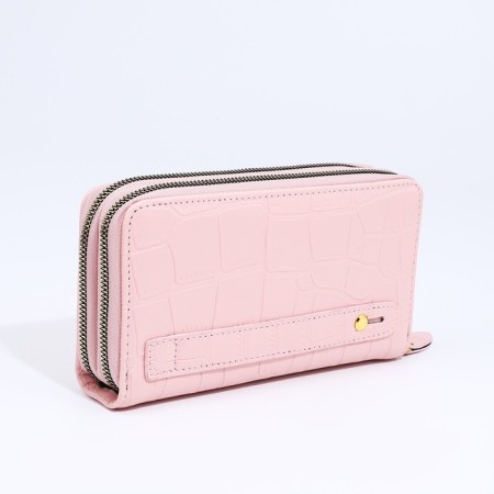 Women's wallet on lightning, pink color-1