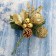 Decor "Winter Dreams" Rosehip in Bisser, 18 cm, gold
