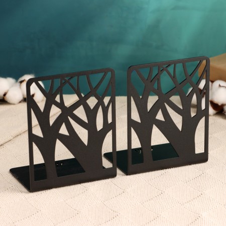 Holder-stand for books "Trees" set 2pcs, 9.2x12x15.4cm, black-2