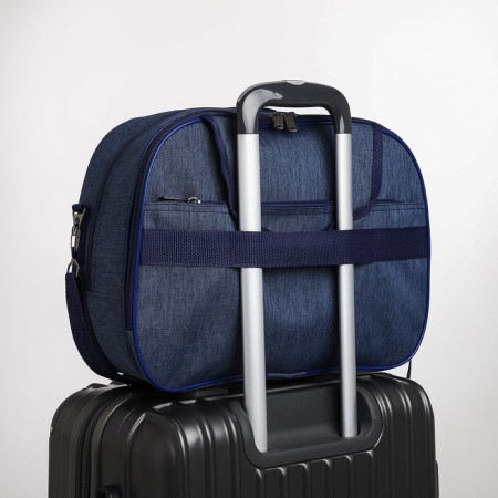 Road bag with lightning, external pocket, blue color-3
