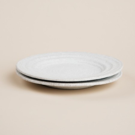 A set of ceramic sl home "Arena Blanca", d = 20 cm, white color-3