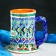 Rishtan ceramics mug "Disor", 500 ml, blue mix