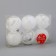 Set of balls plastic D-6 cm, 6 pcs "frost" lace, white