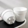 Kashpo for flowers with an insert "Porto", 2.4 liters, white color