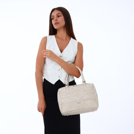 Women's bag with lightning, white color-8
