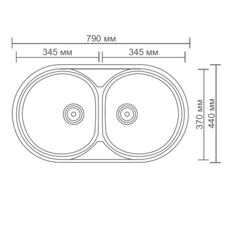 Kitchen car wash Accoona AB4479B, mortise, double, thickness 0.6 mm, 790x440x165 mm, glossy-4