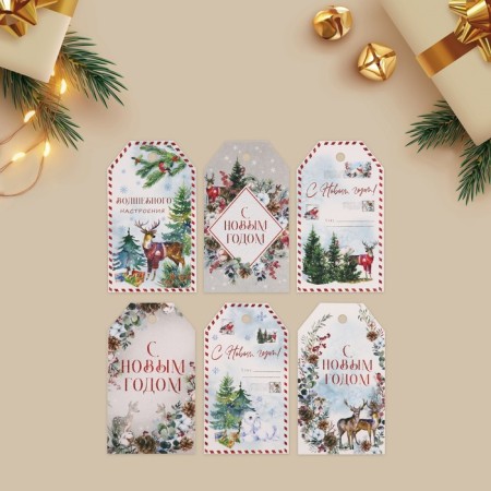 Schildik decorative in the set "Magic Holiday", 6 pcs, 17 x 15 cm, New Year-2