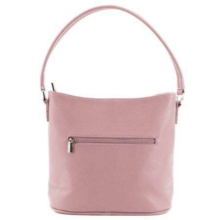 Bag women, genuine leather, pink 27x12x47 cm-1