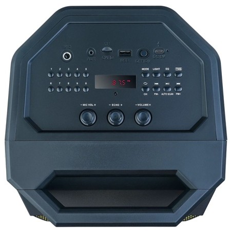 Portable karaoke system Perfeo Spin, 50 W, AUX, USB, SD, BT, 4000 mAh, black-1