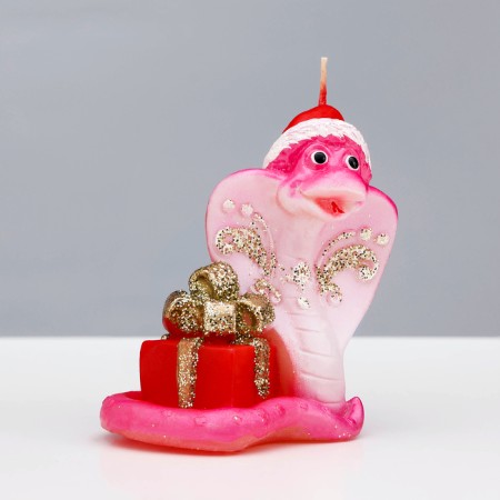 Figure candle "Snake with a gift. Symbol of the year 2025, 7.5x5x8 cm-5