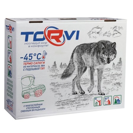 Winter boots Torvi Eva+PU, 5-layer liner -45 ° C, black color 40-41-9