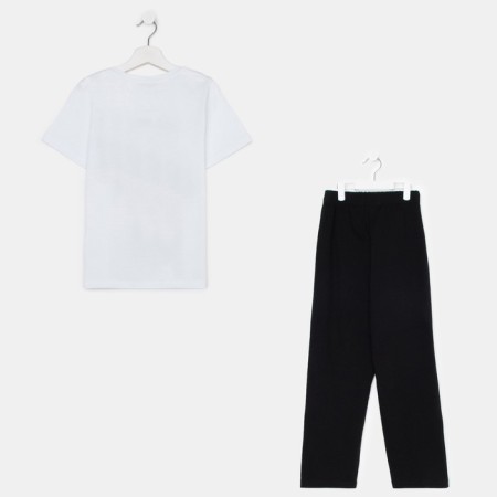 A set for a boy (T-shirt, trousers) KAFTAN "HYPE", height 164-170, white/black color-11