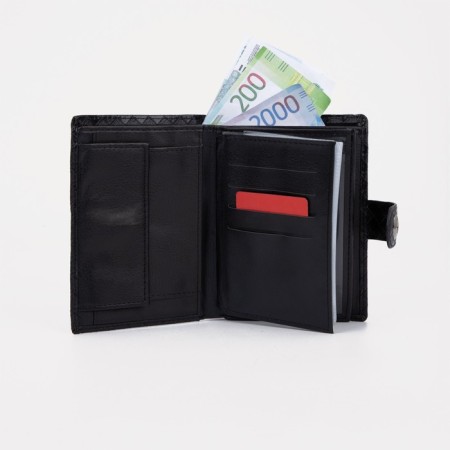 Male purse on Magnet, 3 in 1, department for auto documents and passports, black color-6