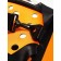 The folding bag is large, the oxford material, 42 x 30 x 25 cm, orange