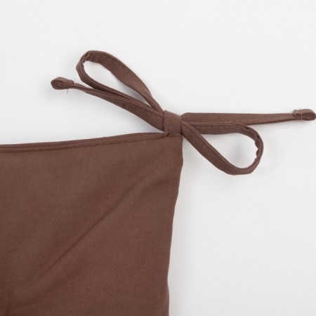 Siddle on the chair Ethel Kitchen 42x42 cm, brown color, 100% cotton, sarzha 220 g/m2-5