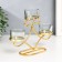 Summary metal, glass for 3 candles "turns" d-4.5 cm gold 20x5x5x13 cm