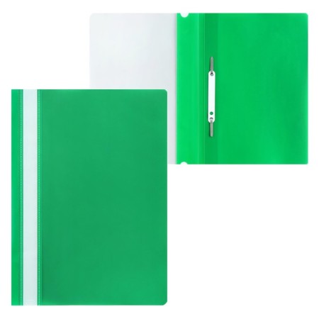 A set of folders-checkers 5pcs. Calligrata, A4, 180MKM, with a green transparent top-1