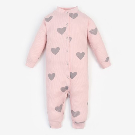 Combineson crumb I “hearts”, height 80-86 cm, pink color-1