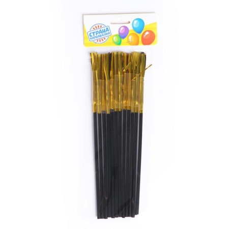 Pipe for cocktail "Rain", set of 12 pcs., Golden color-3