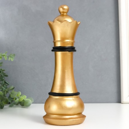 Souvenir Polystone "Chess Figure. Ferge" Golden with black 26x9x9 cm