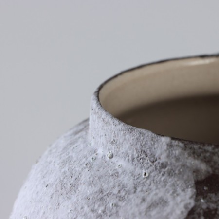 Ceramic vase "Retro", 18 × 28.5 cm, throat 10 cm, gray color-2