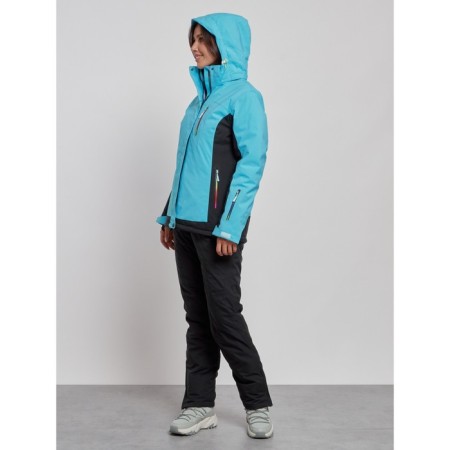 Ski costume female winter, size 48, blue color-5