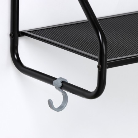 Wall -mounted shelf "Barcelona 21", 65 × 24.5 × 30 cm, black color-3
