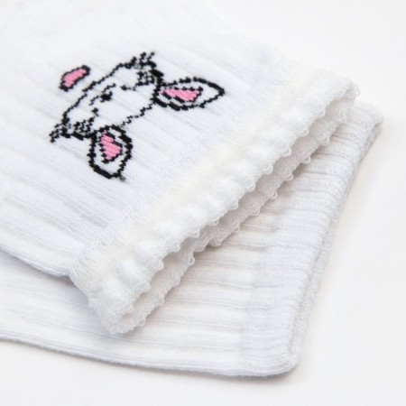 Women's socks "Bunny" minku white color, rr 38-39 (25 cm)-2
