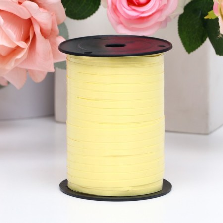Tape for decor and gifts, lemon, 0.5 cm x 250 m