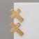 Earrings "Crosses" Relief, Color Gold