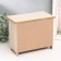 Casket wood chest of drawers 2 boxes "Flower patterns" beige-white 24x13.5x19 cm