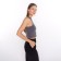 T-shirt female, dark gray color, size 46 (l)