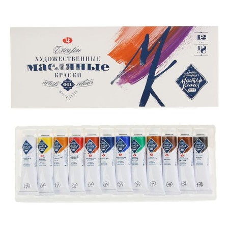 Oil art, set of 12 colors x 18 ml, ZHK "Master Class", 1141001