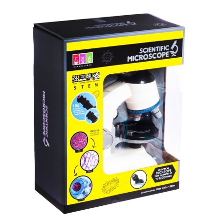 Children's microscope "Young scientist" The frequency of x100, x400, x1200, backlight, white color-9