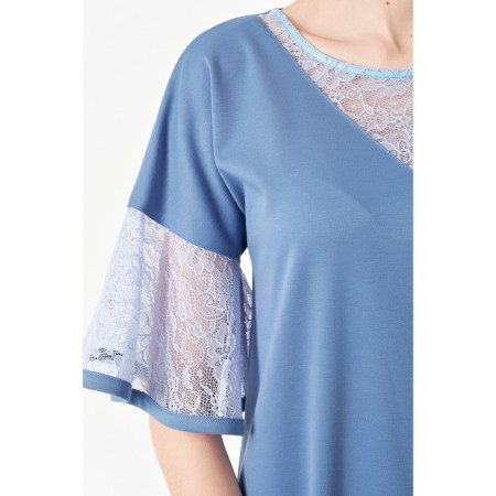 Women's dress, size 46, blue color-4